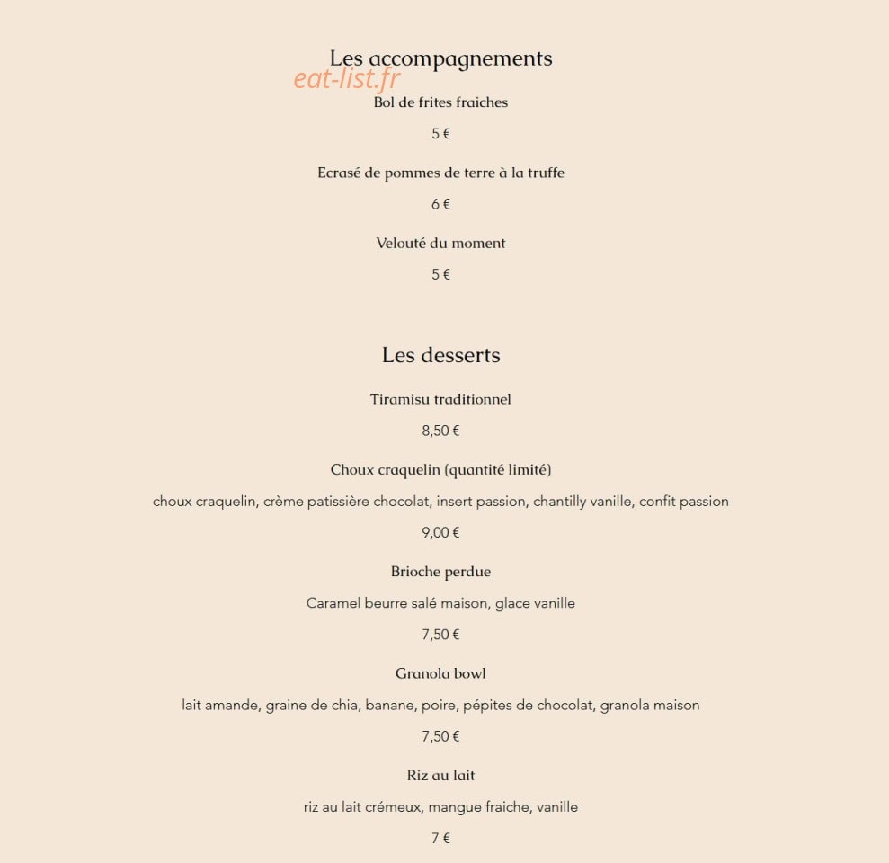 Brunch des Quais — carte page 3