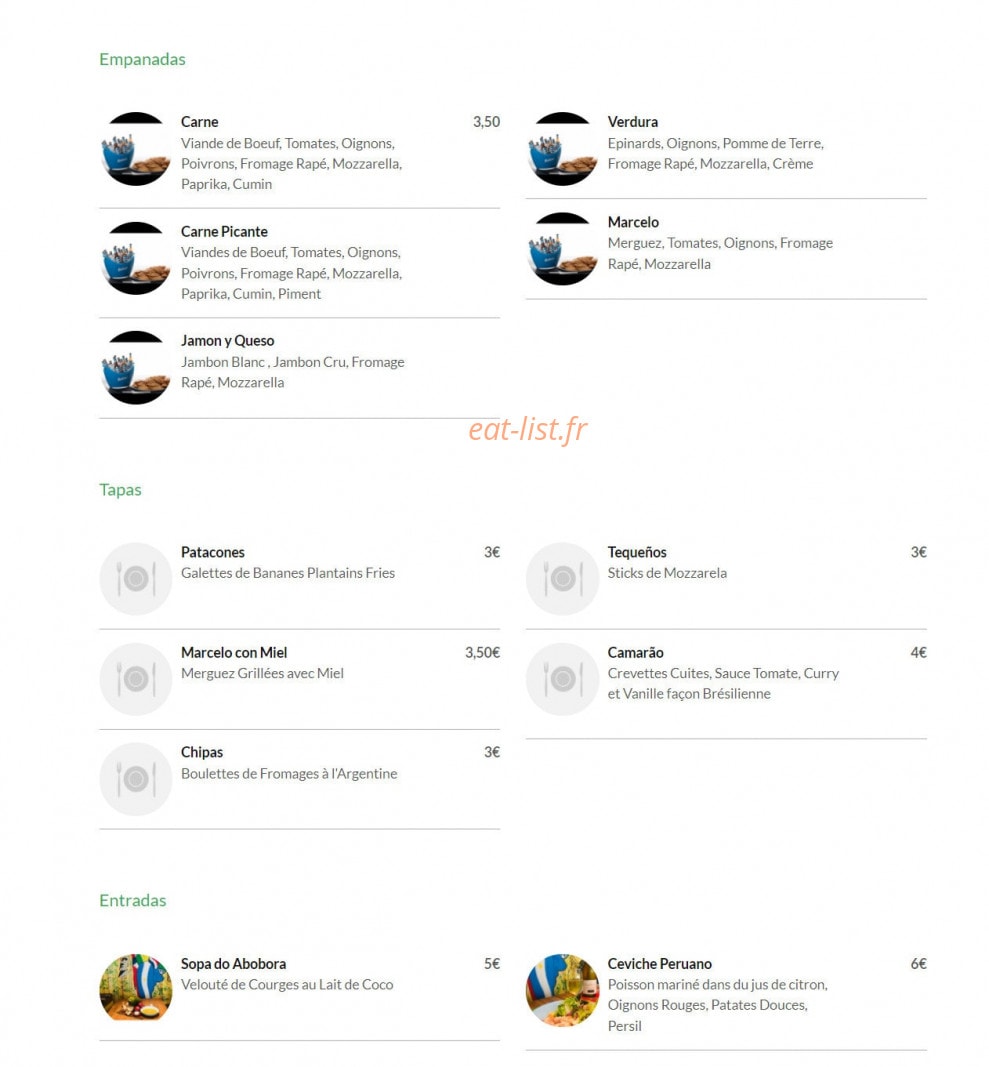 Buena Onda Social Club — carte page 1