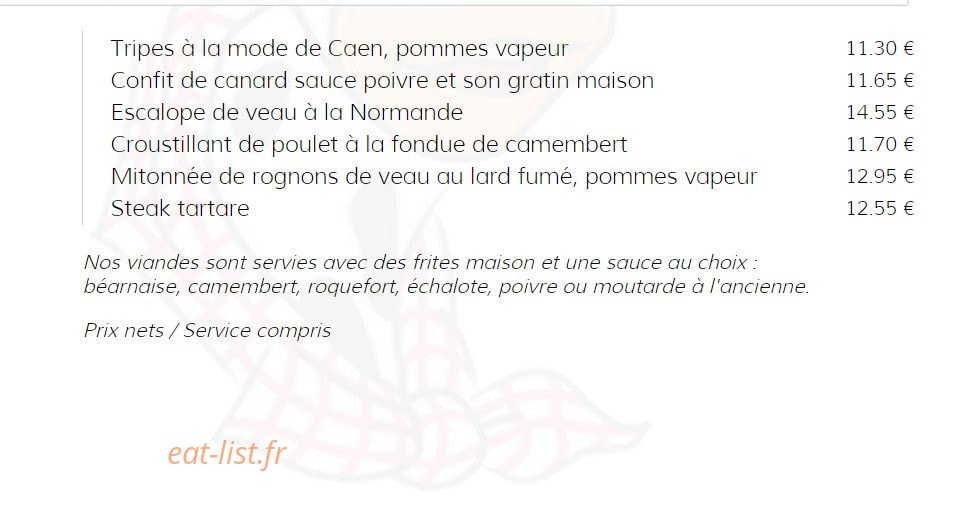 Caen Grill — carte page 5