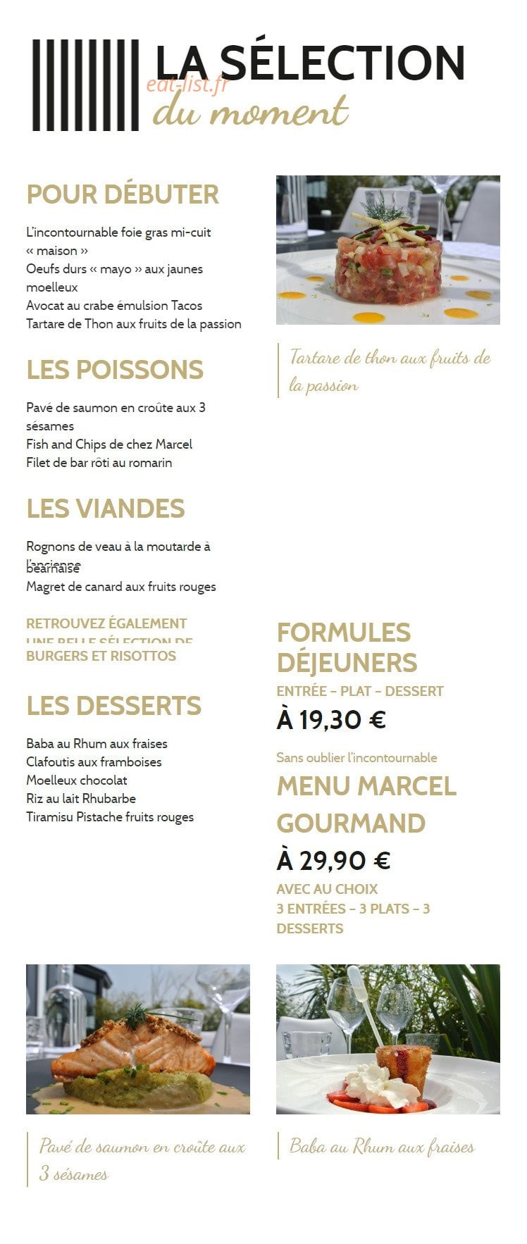 Café Marcel — carte page 1