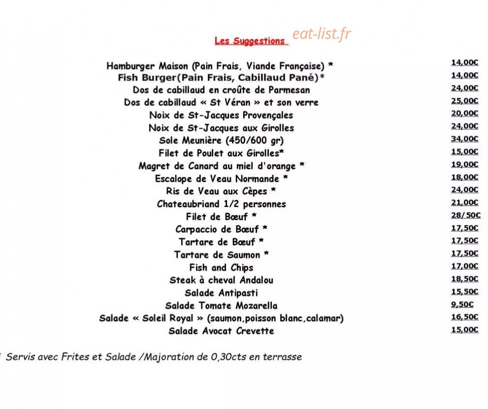 Café Royal — carte page 1