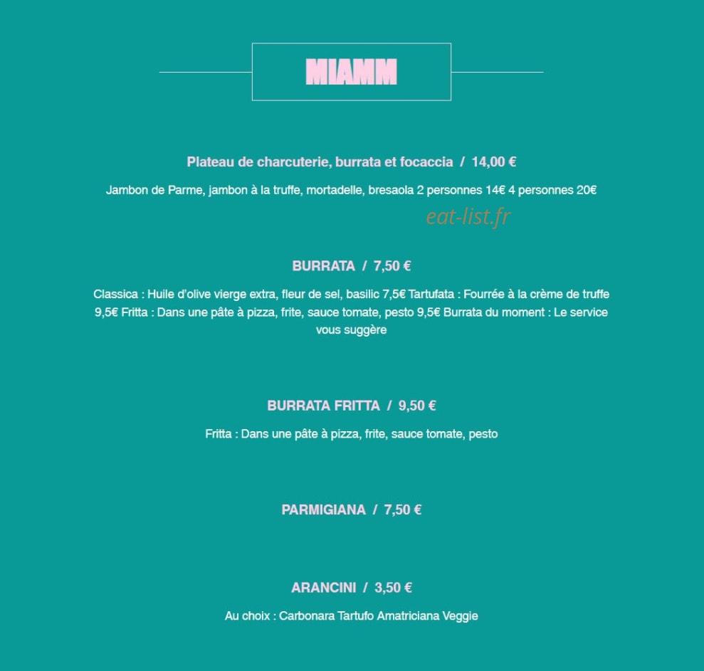 Canaglia Pizzeria — carte page 2