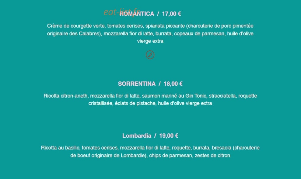 Canaglia Pizzeria — carte page 6