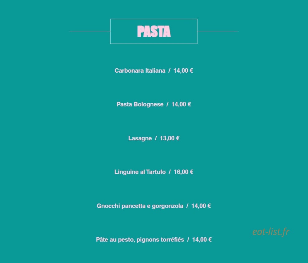 Canaglia Pizzeria — carte page 3