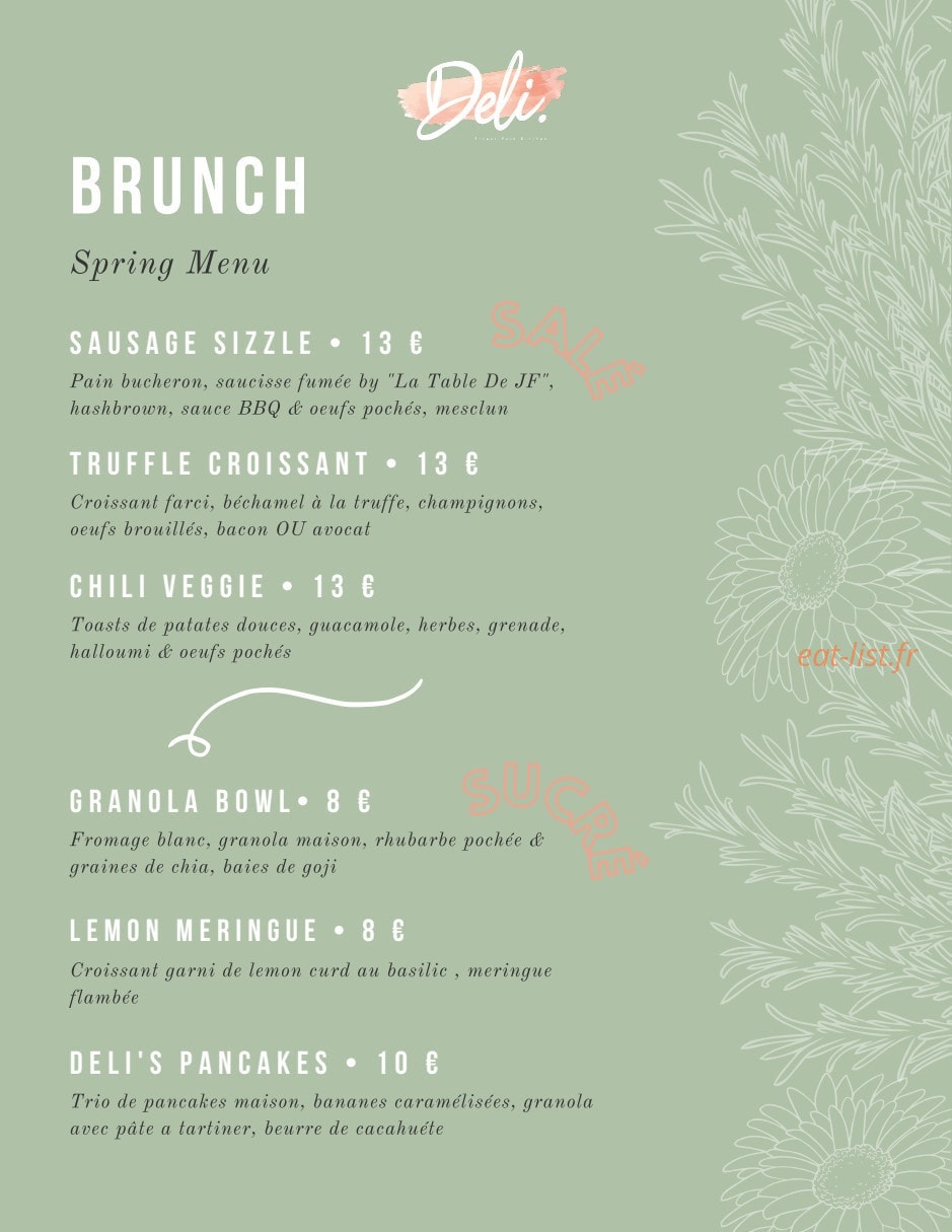 Deli. — carte page 6
