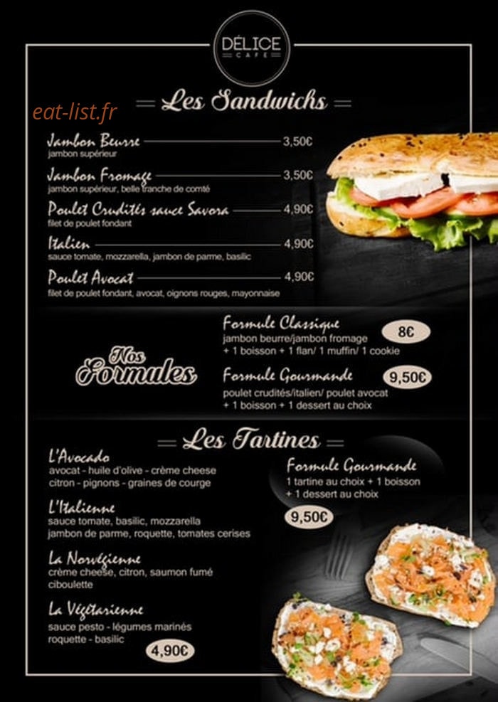 Délice Café — carte page 3