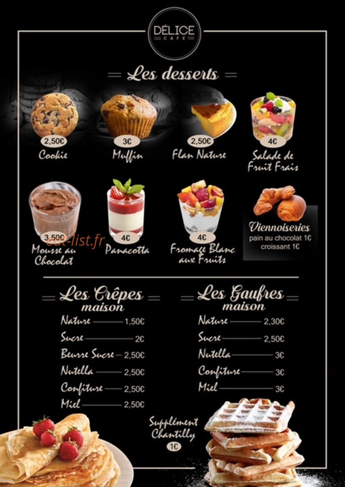 Délice Café — carte page 6