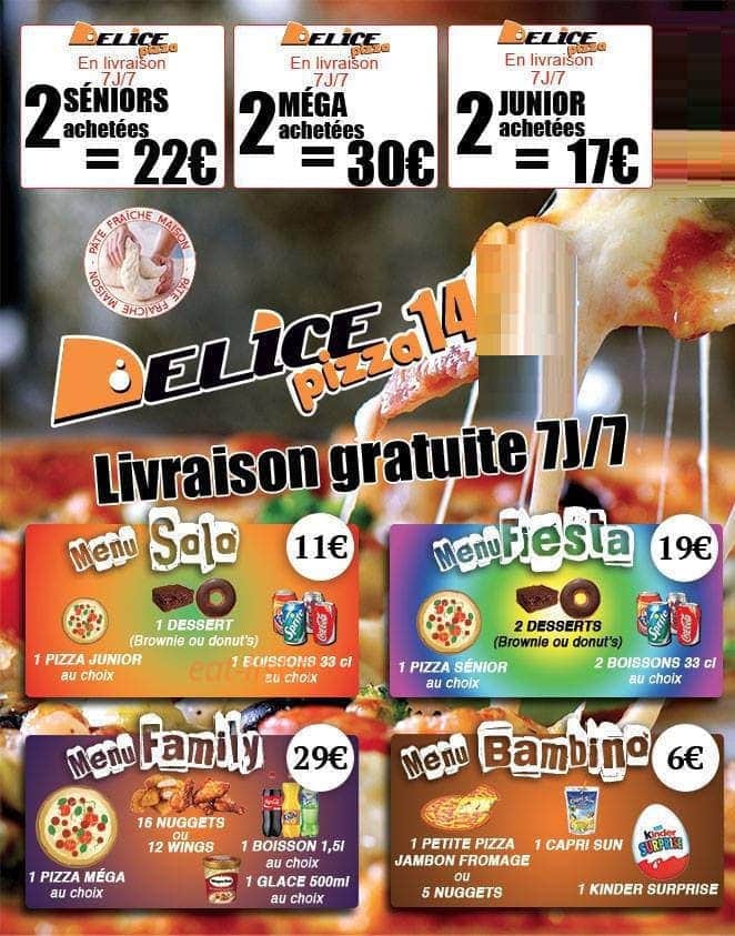 Délice Pizza — carte page 4