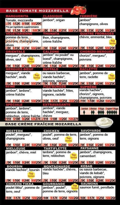 Délice Pizza — carte page 2