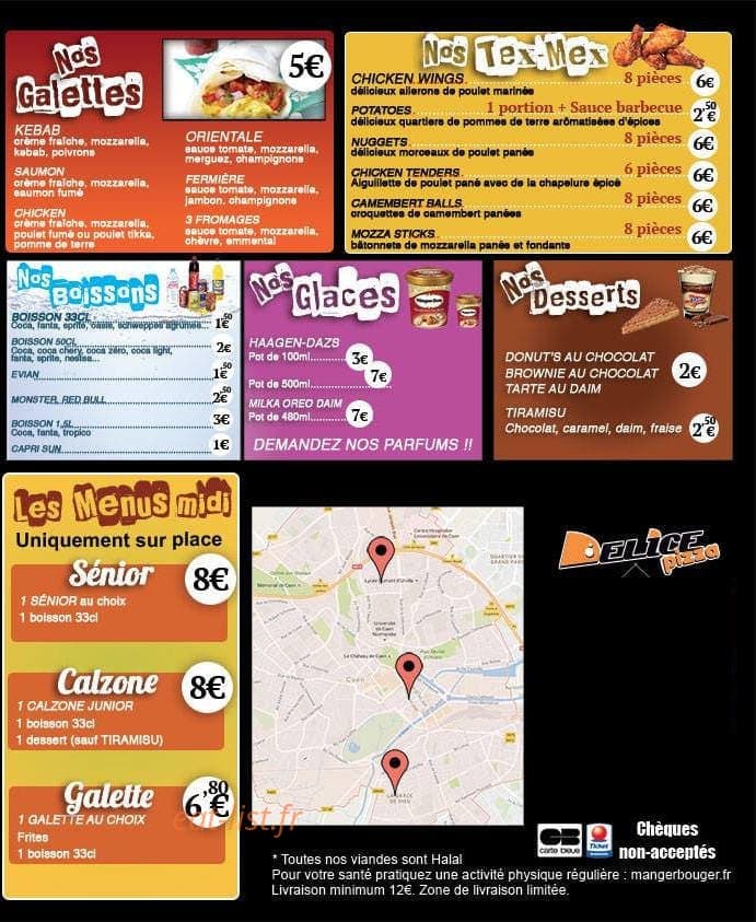 Délice Pizza — carte page 3