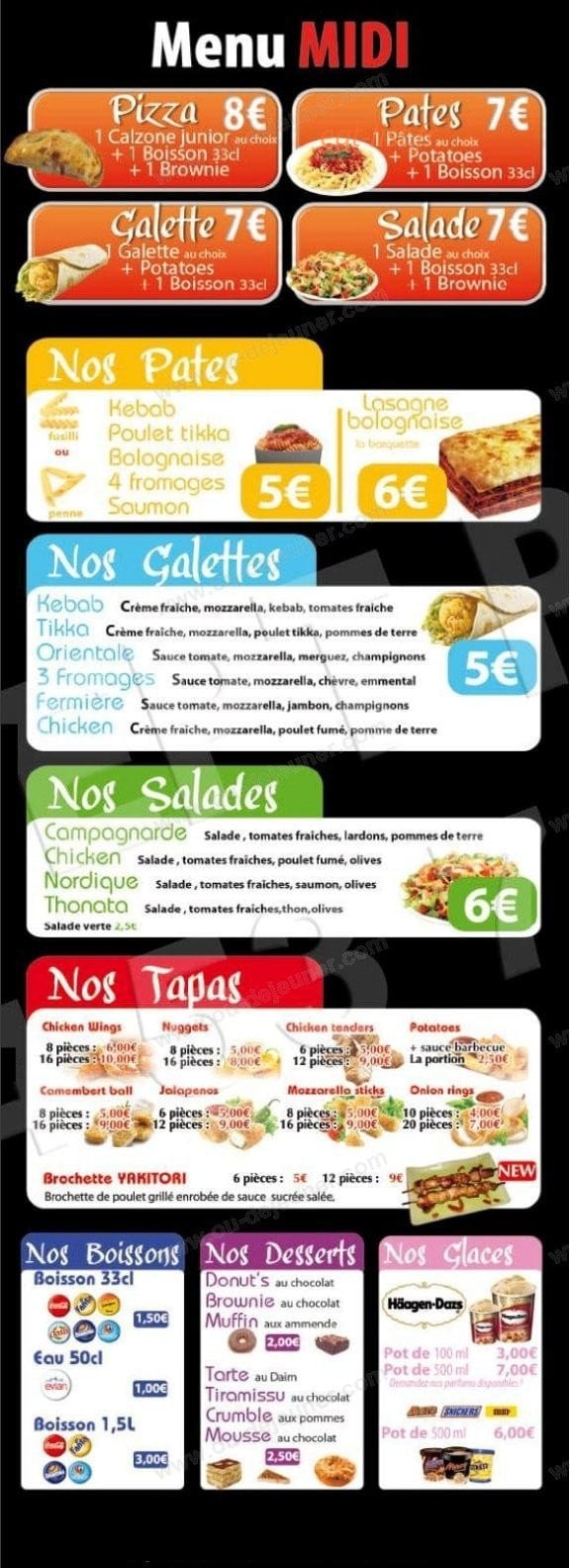 Delice pizza — carte page 4