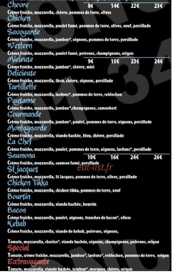 Delice pizza — carte page 3