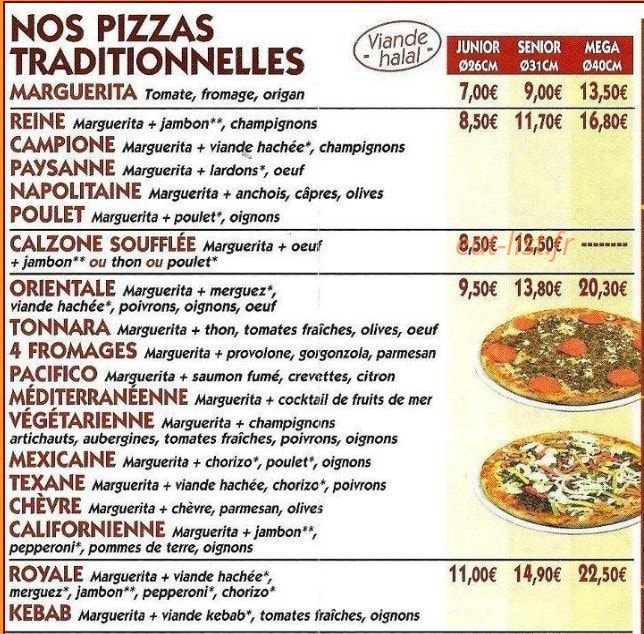 Dynamic Pizza — carte page 2
