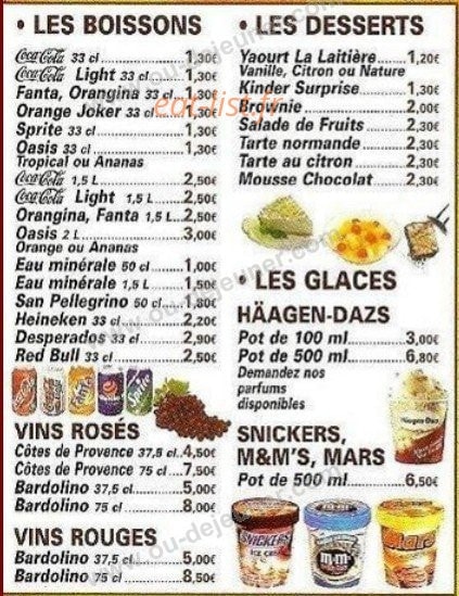 Dynamic Pizza — carte page 9