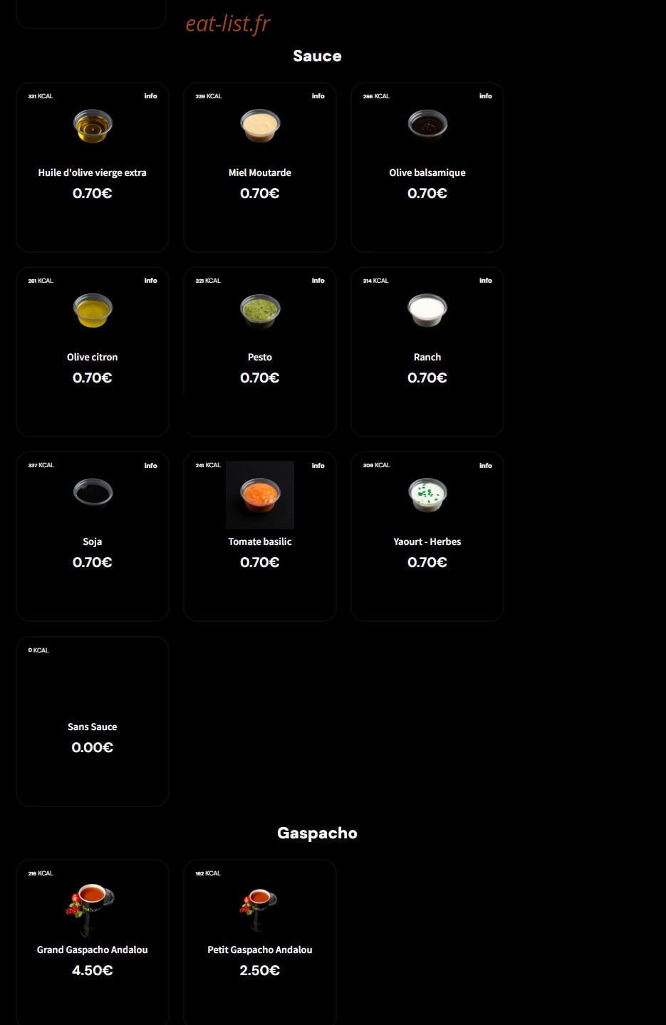 Eat Salad — carte page 2