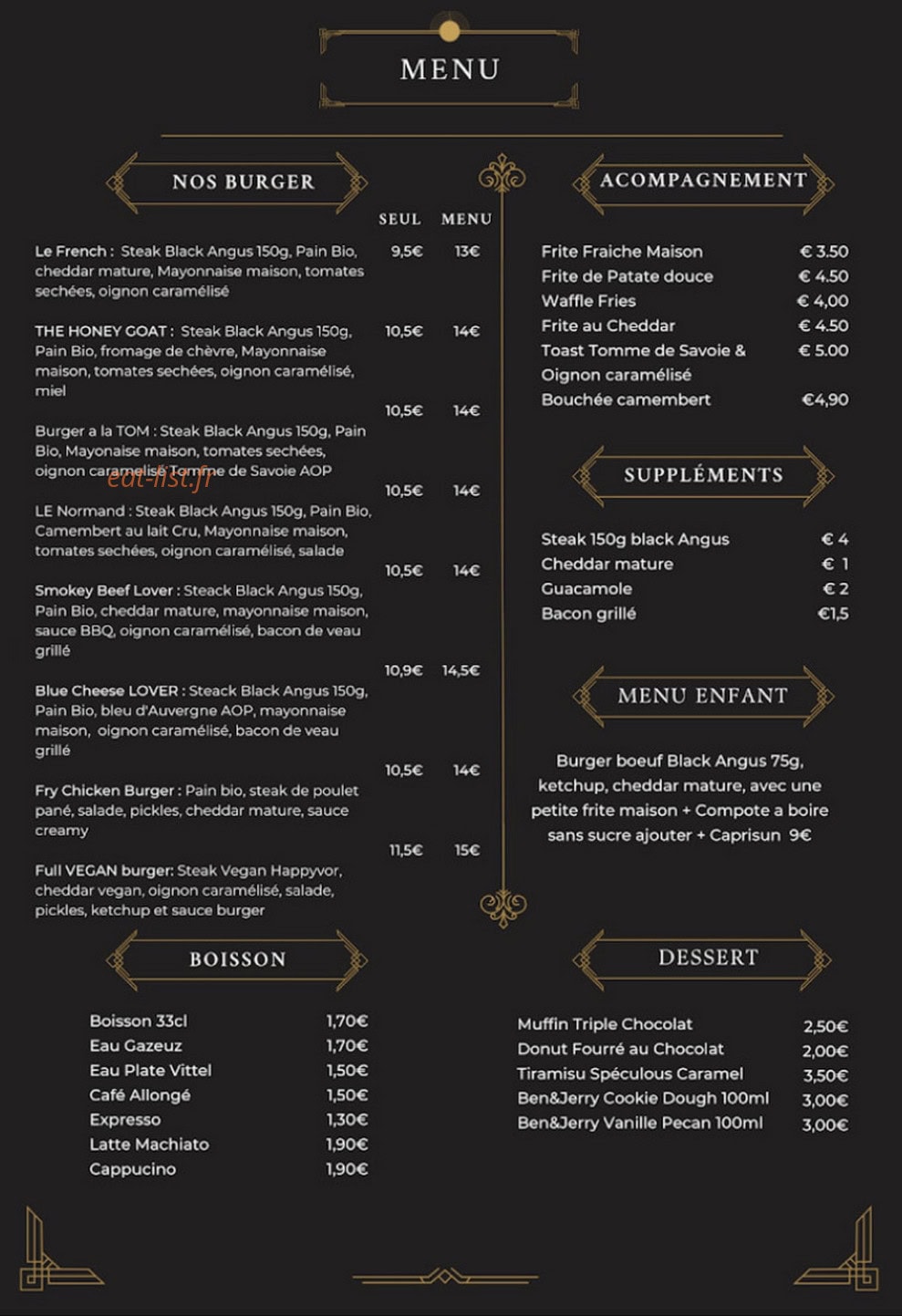 Food Court — carte page 1