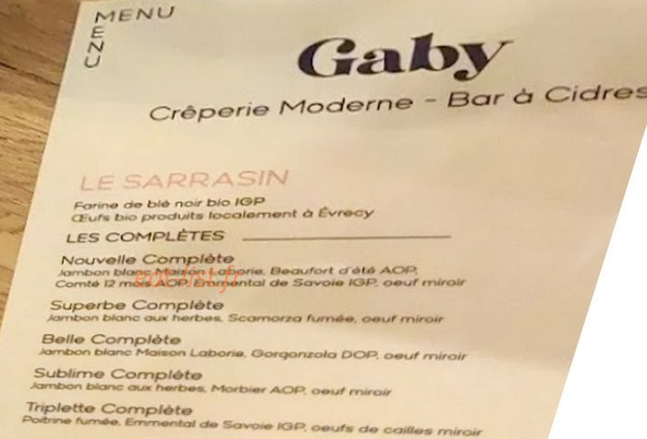 Gaby — carte page 1