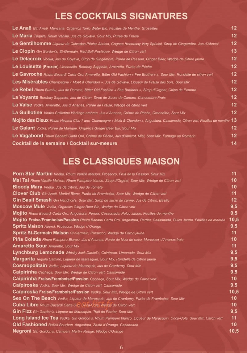 Gavroche — carte page 7