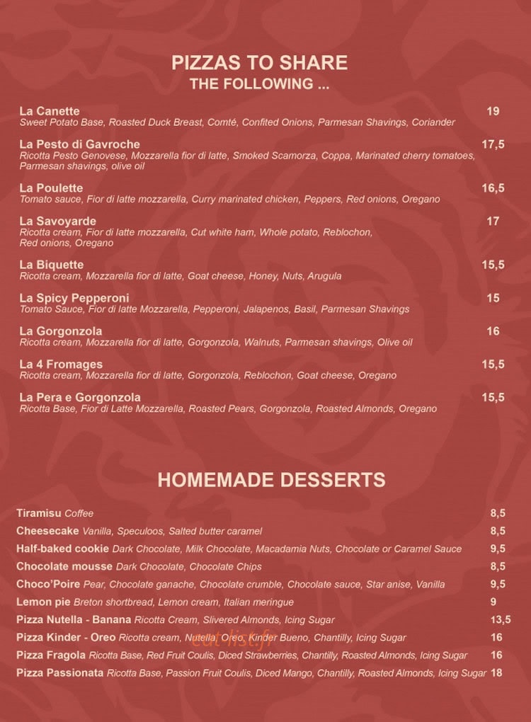 Gavroche — carte page 16