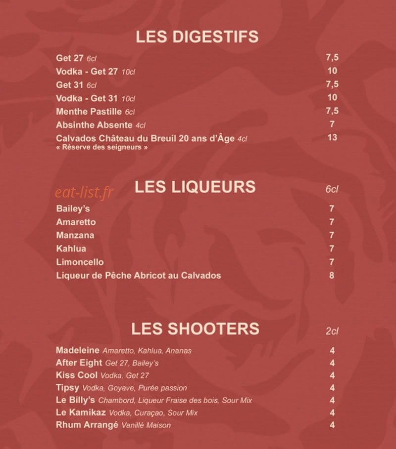 Gavroche — carte page 8