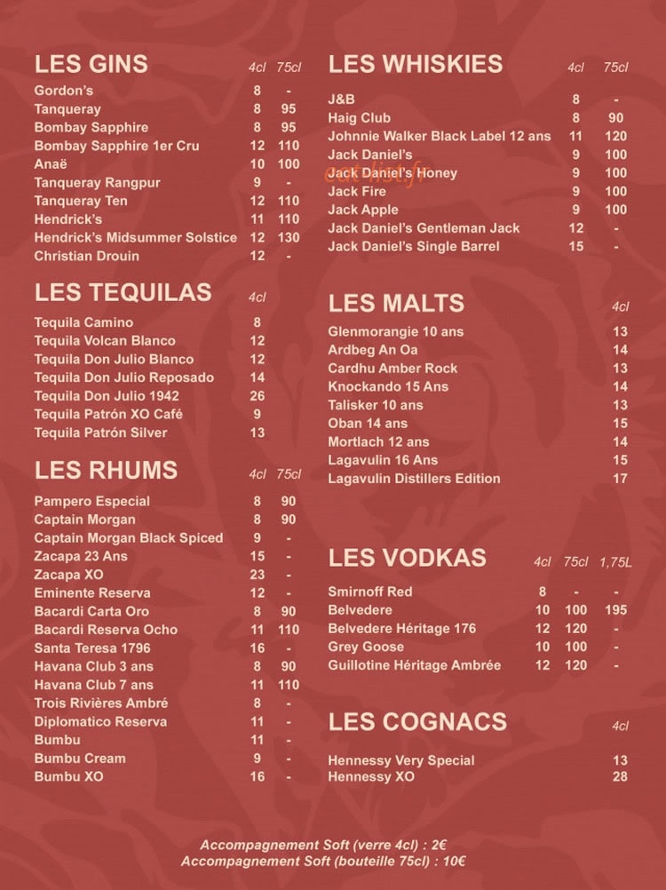Gavroche — carte page 20