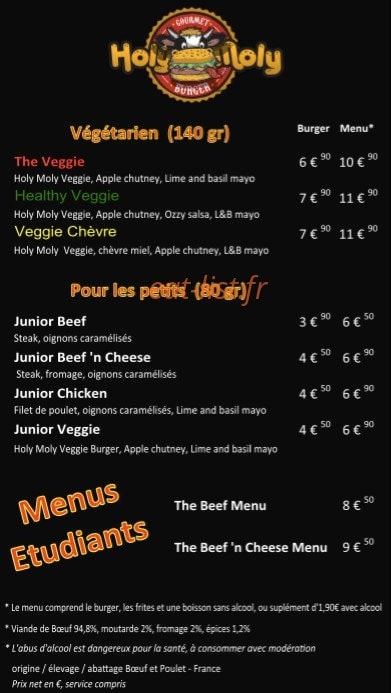 Holy Moly — carte page 1