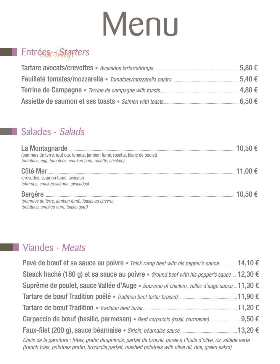 Hôtel Carline — carte page 2