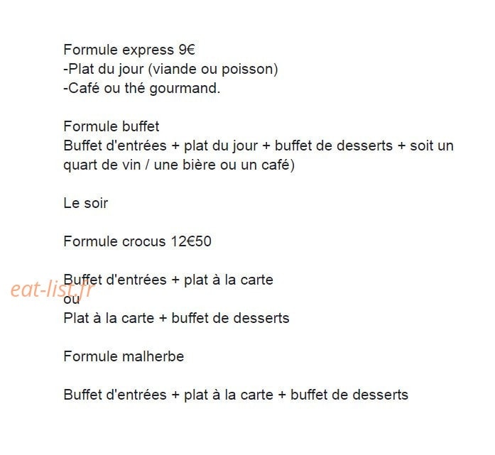 Hôtel crocus — carte page 1