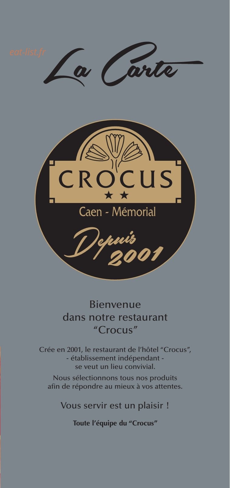 Hôtel Crocus — carte page 1