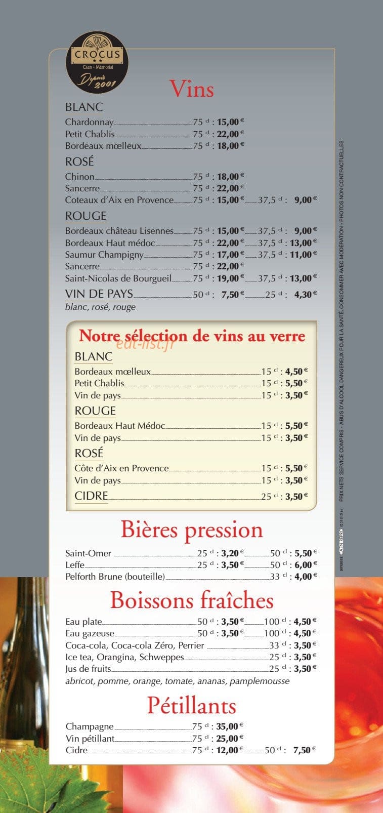 Hôtel Crocus — carte page 6