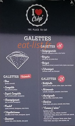 I Love Crêpe — carte page 1