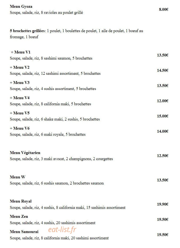 Jap'Asian — carte page 3