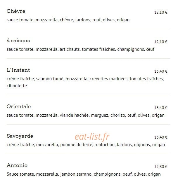 L'instant — carte page 4