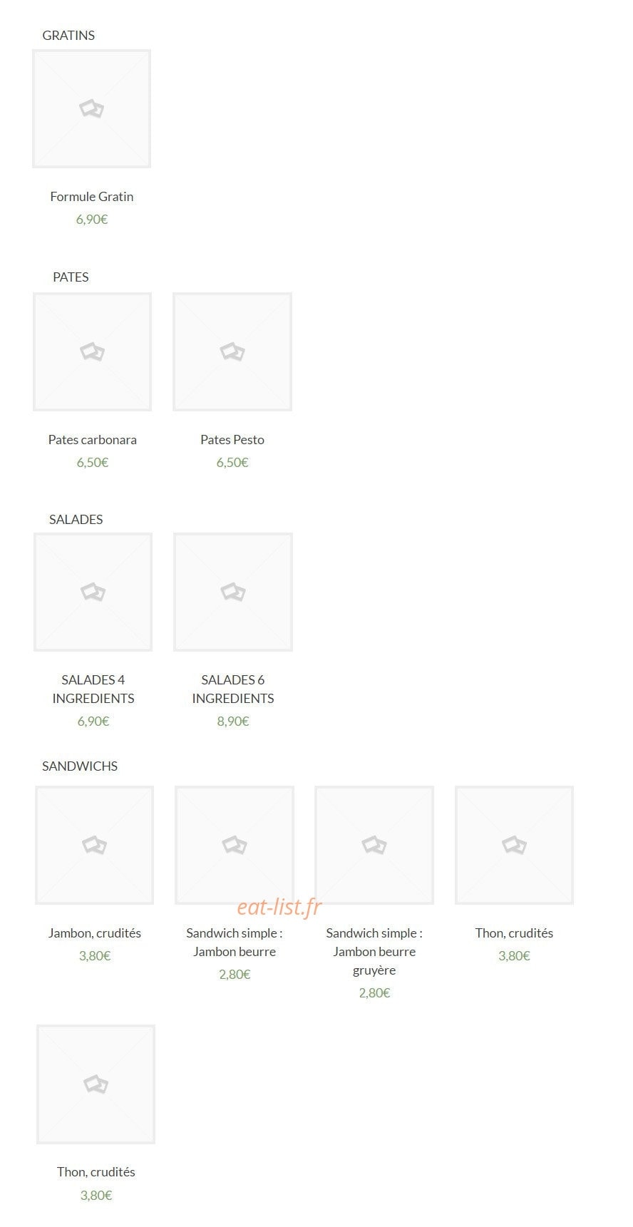 La Fabrik à Salad — carte page 3