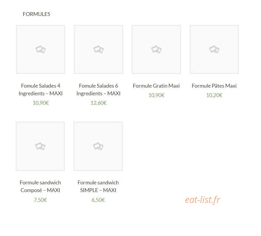 La Fabrik à Salad — carte page 2