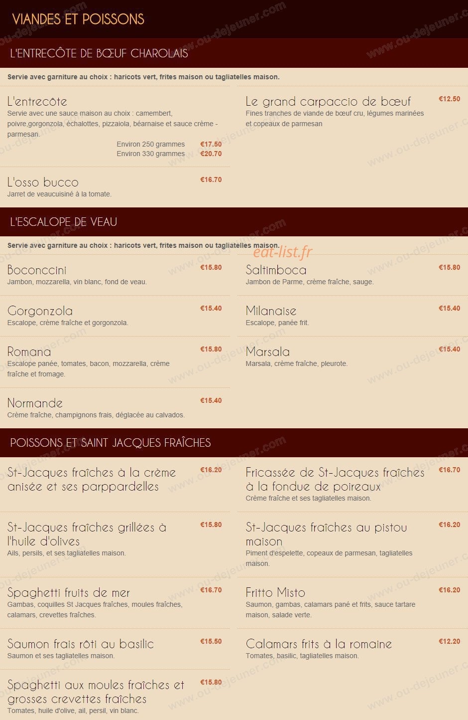 La Medicis — carte page 5