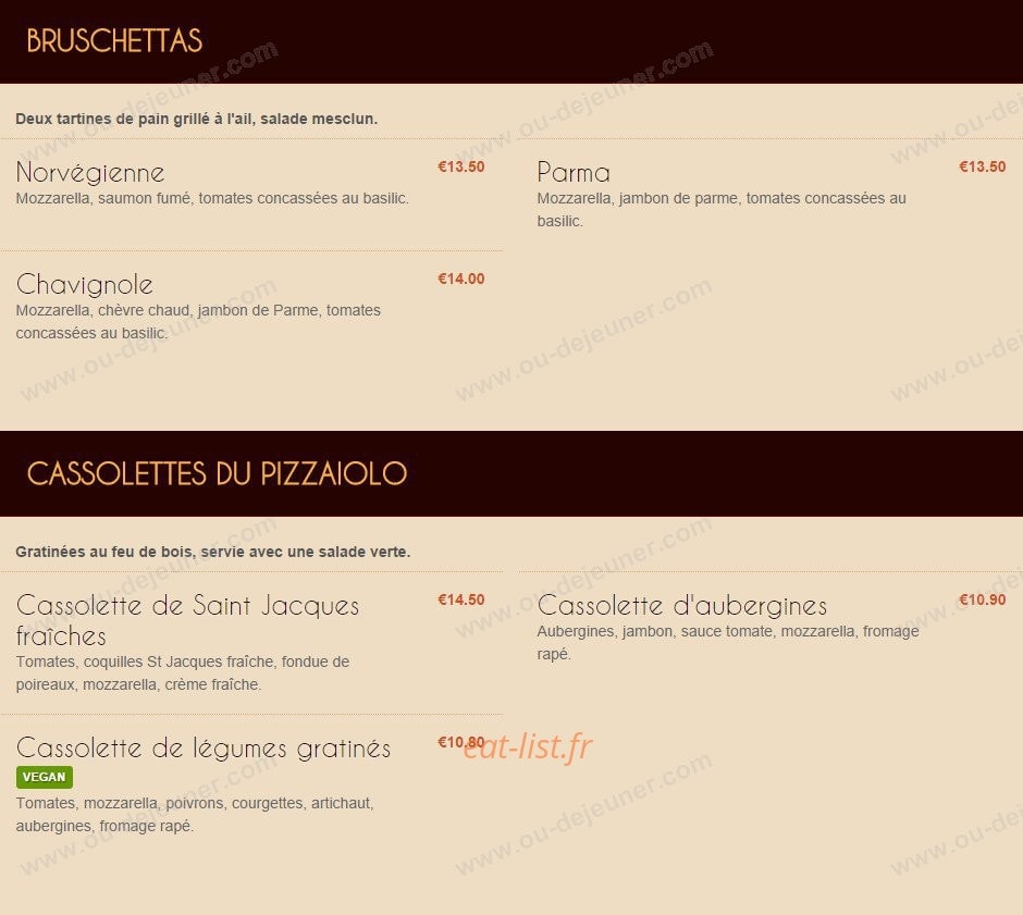 La Medicis — carte page 3
