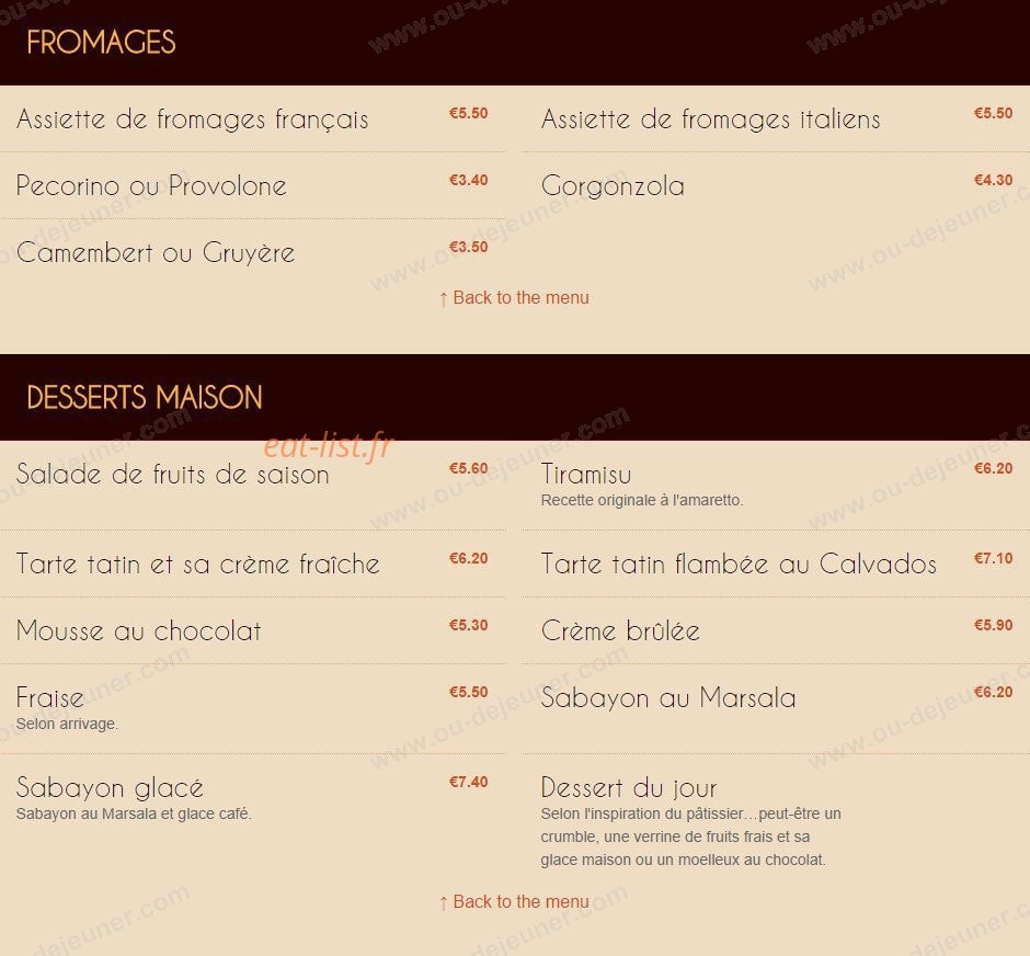 La Medicis — carte page 7