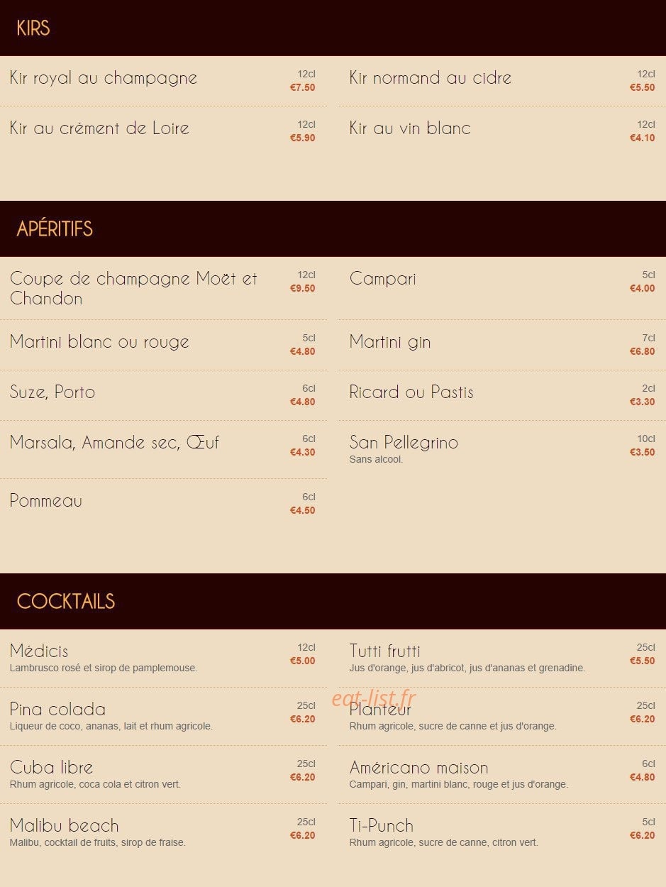 La Medicis — carte page 14