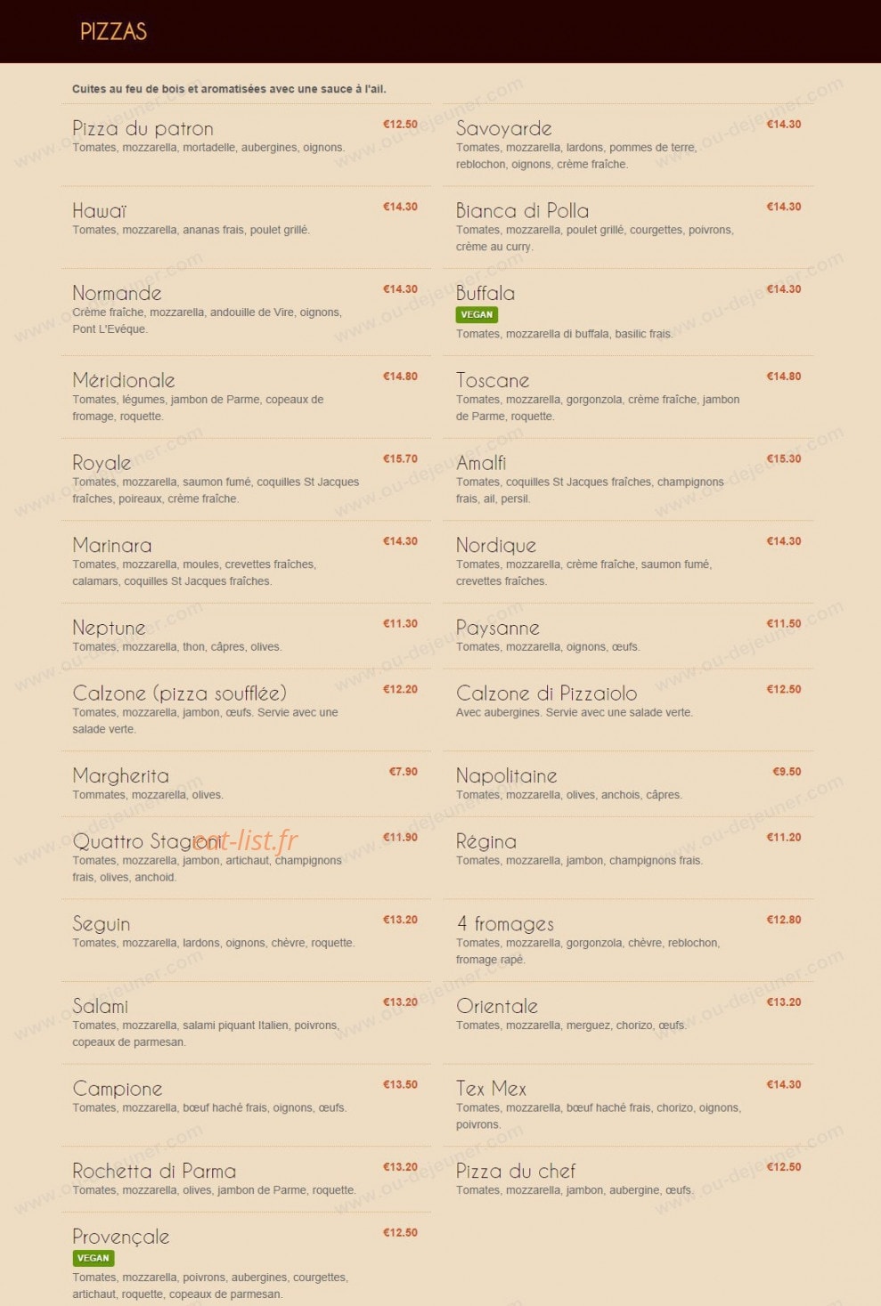 La Medicis — carte page 6