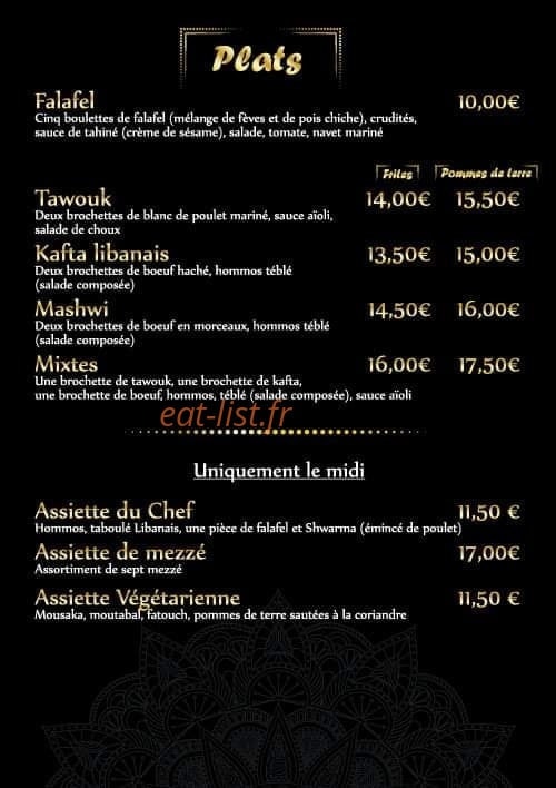 La Perle du Liban — carte page 2