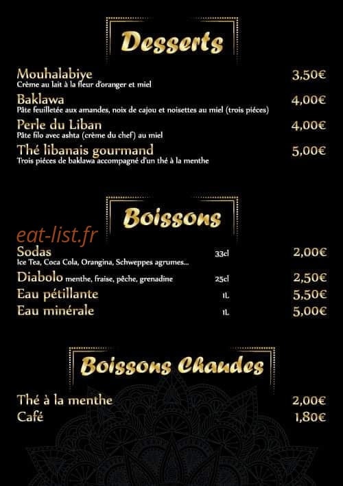La Perle du Liban — carte page 5