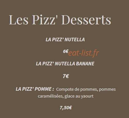 La Pizz' Chez Jean — carte page 2