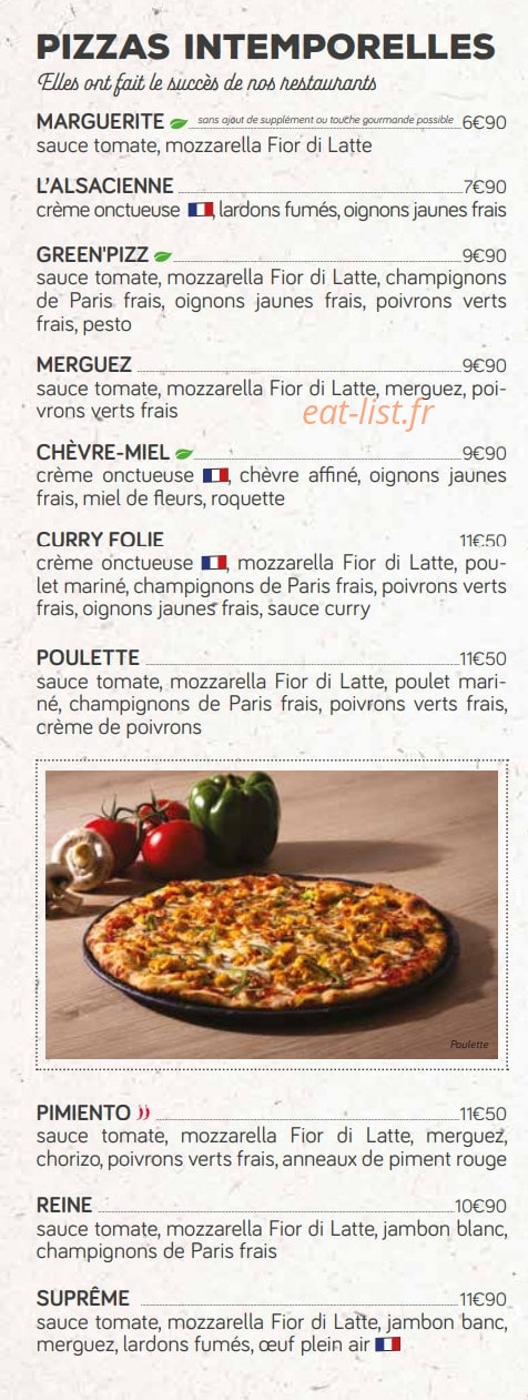 La Pizza de Nico — carte page 1