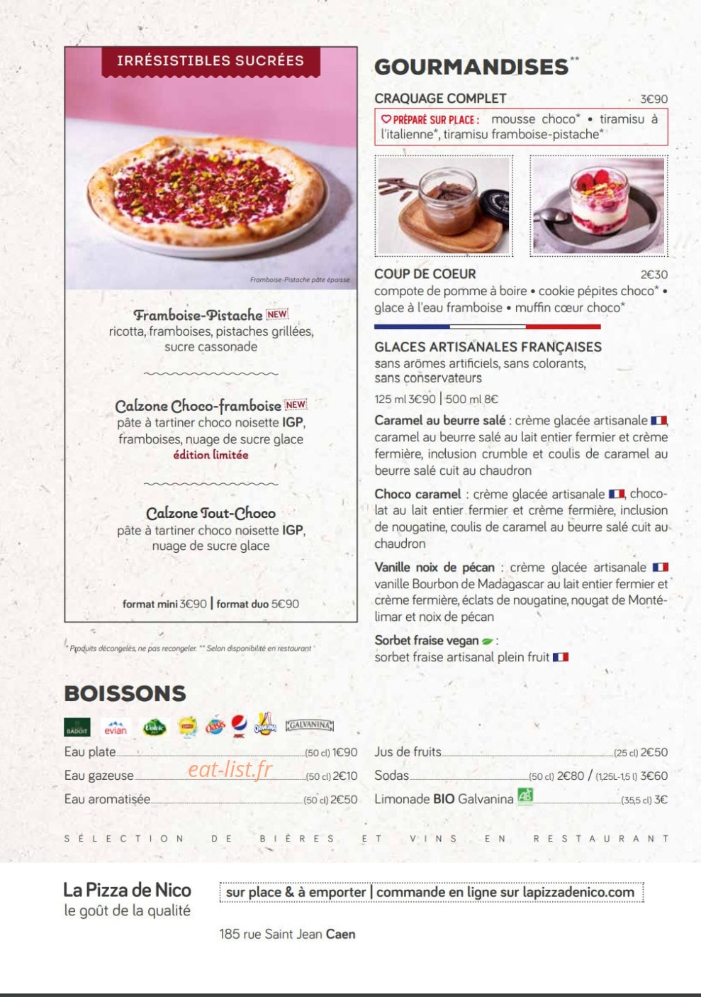 La Pizza de Nico — carte page 4