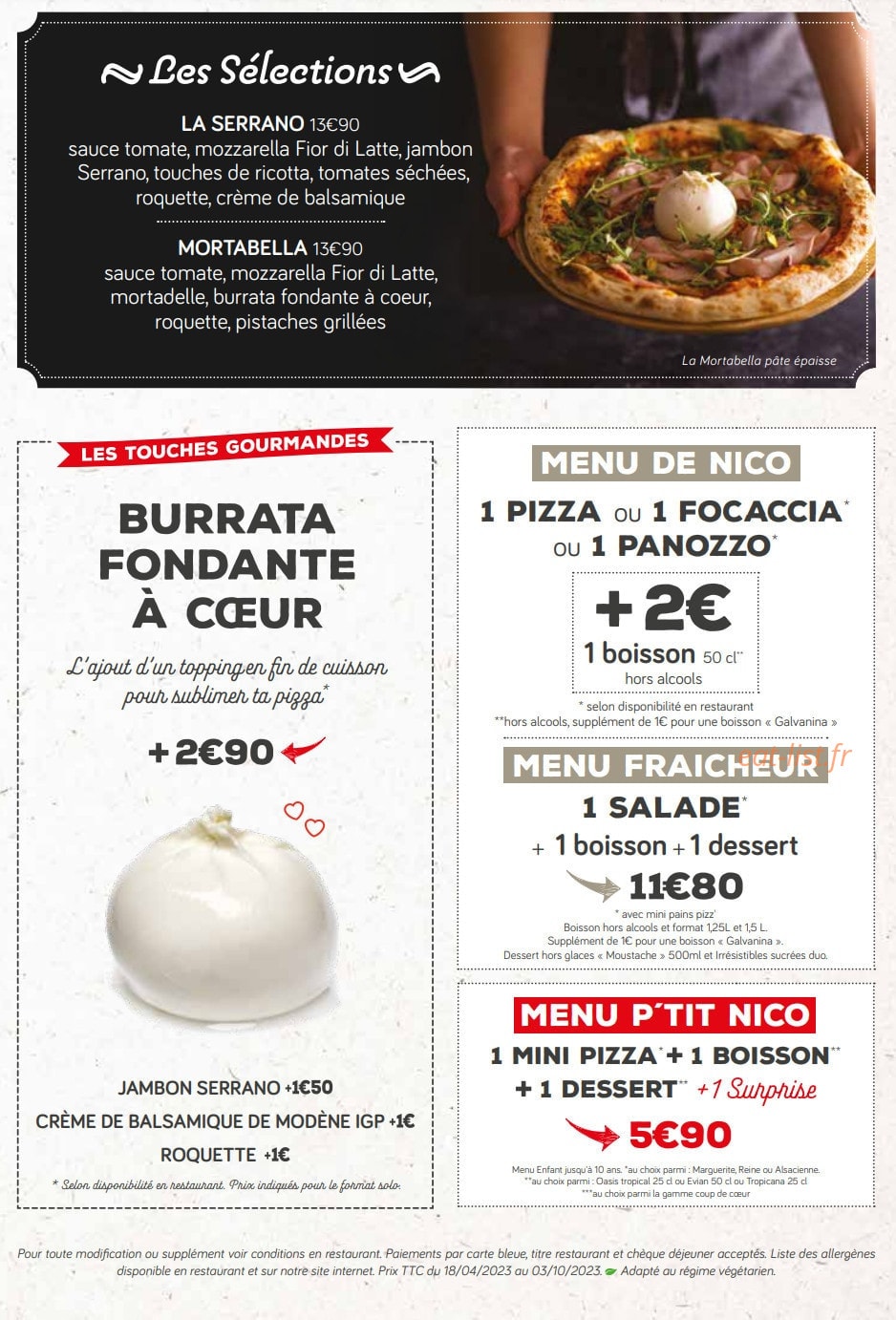 La Pizza de Nico — carte page 3