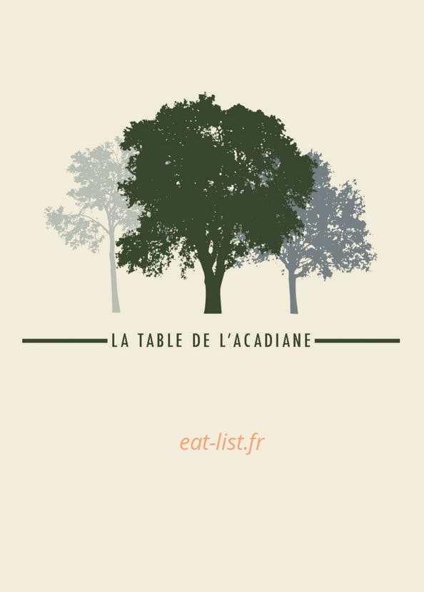 La Table de l'Acadiane — carte page 1
