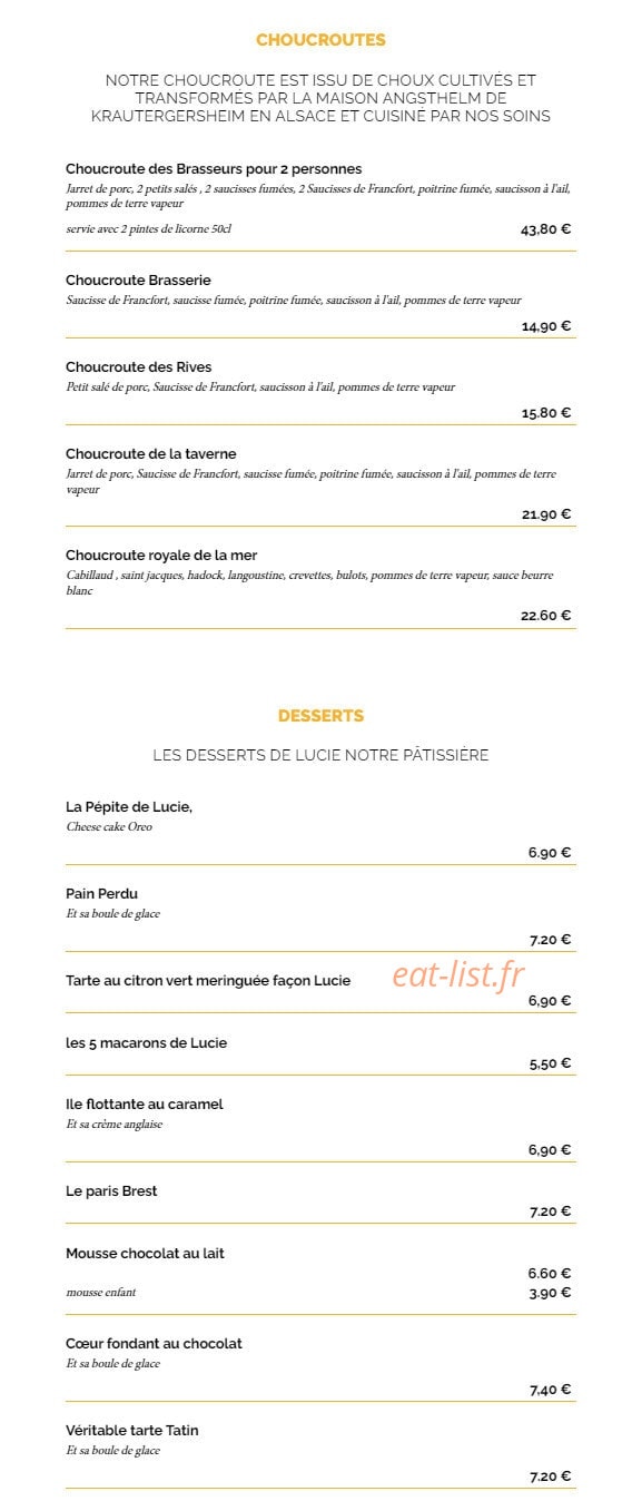 La Taverne — carte page 6