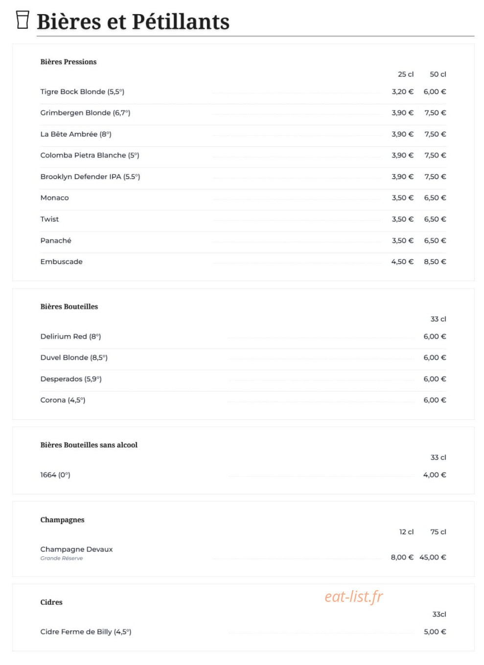 La Tomate — carte page 4