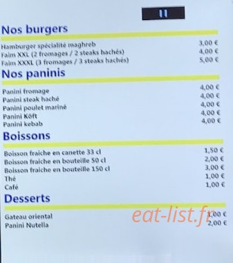 Le 202 Kebab — carte page 2
